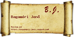 Bagaméri Jenő névjegykártya