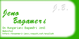 jeno bagameri business card